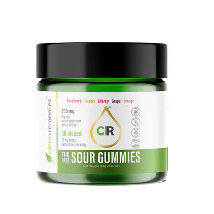 Clean Remedies Sour Gummies Broad Spectrum Hemp Extract