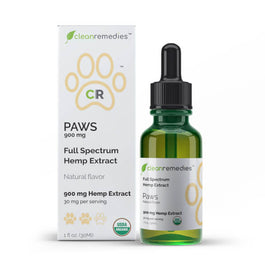 Clean Remedies Paws Full Spectrum Hemp Extract Pets Tincture 900mg