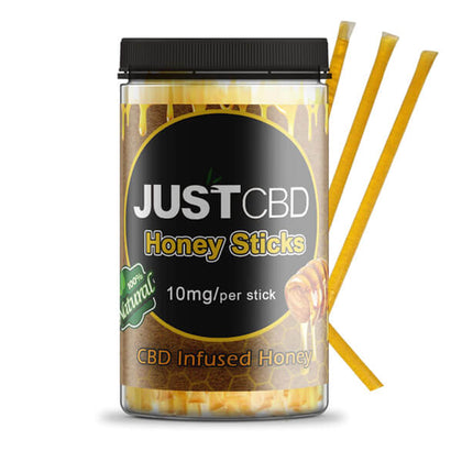 Just CBD Honey Sticks 10mg CBD - 100 Stick Jar 1000mg Total