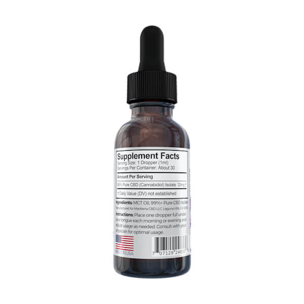 Medterra CBD Oil Drops Isolate Tincture 1000mg